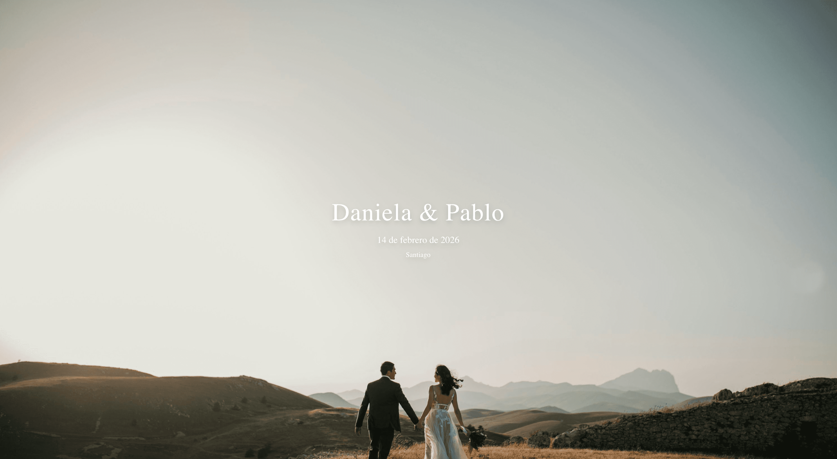 Ejemplo de sitio web de boda